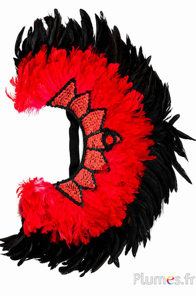 Kopfschmuck - 55 x 45 cm - fuchsia-rot